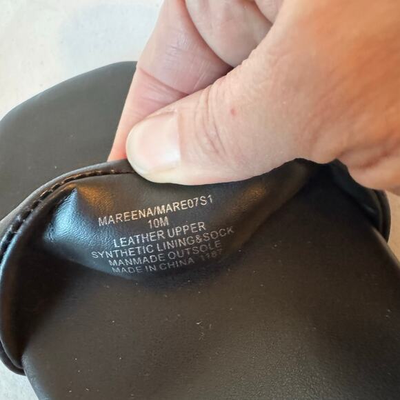 Steve Madden Mareena Leather Block Heel Sandal‎ Womens sz 10 Black Ankle Strap - Picture 11 of 11